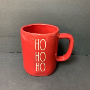 Rae Dunn new all red HO HO HO mug